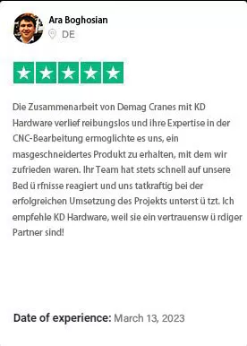 KD Hardware Parts Quality Customer Reviews